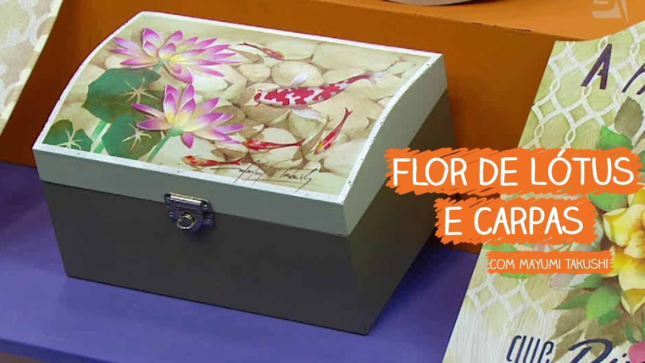 Flor de Lótus e Carpas - Mayumi Takushi | Vitrine do Artesanato na TV - Gazeta