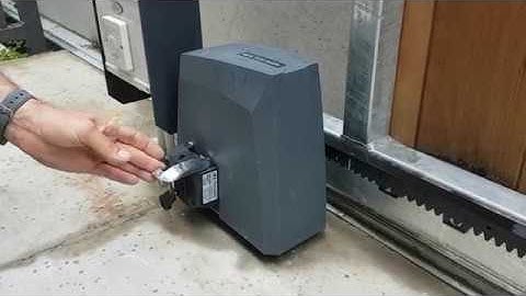 Tousek TSA sliding gate motor manual release after a power cut