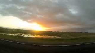 Sunrise While Driving.