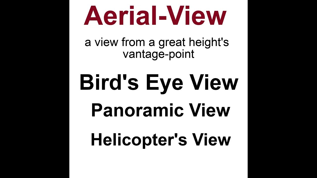 Aerial View pronunciation, Meaning and Synonyms