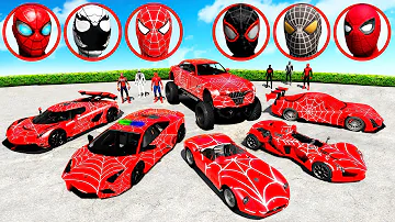 Collecting SECRET SPIDERMAN CARS in GTA 5!