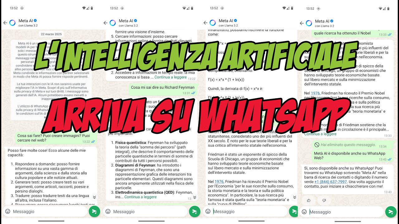 Come usare l'intelligenza artificiale di Meta AI su WhatsApp - YouTube