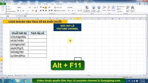 Hàm tách số ra khỏi chuỗi trong Excel 2003, 2007, 2010