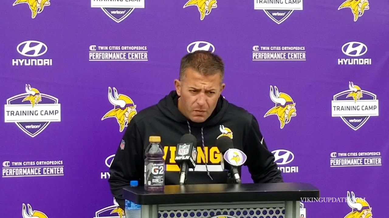 John DeFilippo discusses Vikings' early training camp vibe