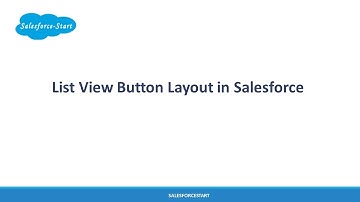 List View Button Layout in Salesforce