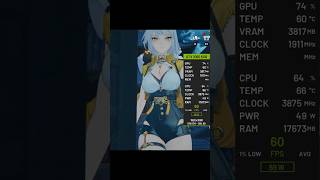 Zenless Zone Zero V2.5 Medium settings benchmark #zenlesszonezero #zzz #yeshunguang #gacha #gtx1060