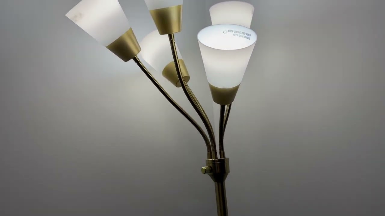 GyroVu Medusa Floor Lamp, Multi Head Modern Tall Lamp with Adjustable Gooseneck Standing Lamp 