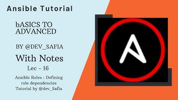 Ansible Roles: Defining role dependencies | Tutorial by @dev_safia