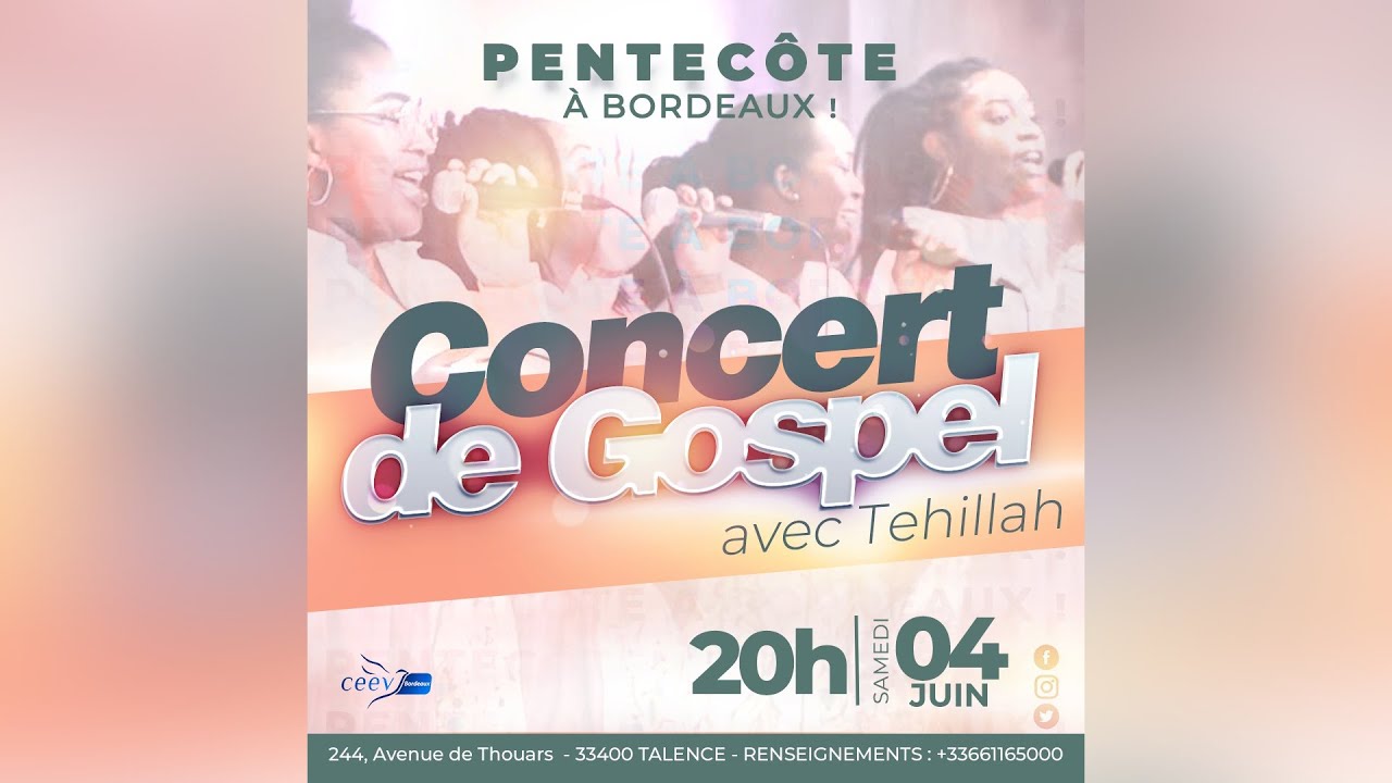 Concert Gospel ||  Pentecôte 2022 à Bordeaux