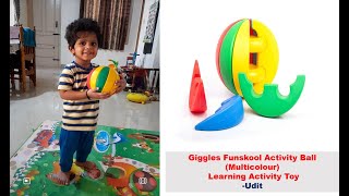 Giggles Funskool Activity Ball (Multicolour): Learning Toy by Udit