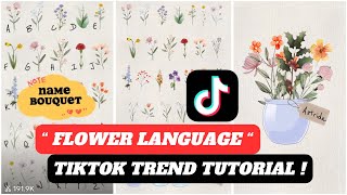 Flower language tiktok trend tutorial | flower language capcut template | name bouquet tiktok trend