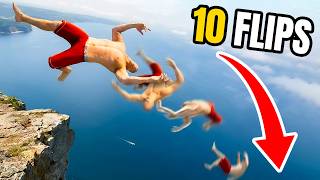 Impossible DECUPLE BACKFLIP in Tricking 0!