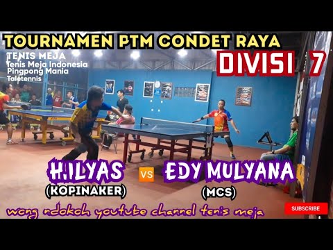 Tenis Meja//H.ILYAS(KOPINAKER) 🆚 EDY M(MCS) Tournamen Condet Raya