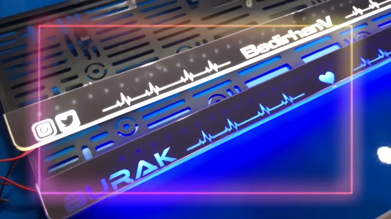 Kişiye Özel Lüks Işıklı Plakalık - Taklitlerimizden Sakının - YouTube