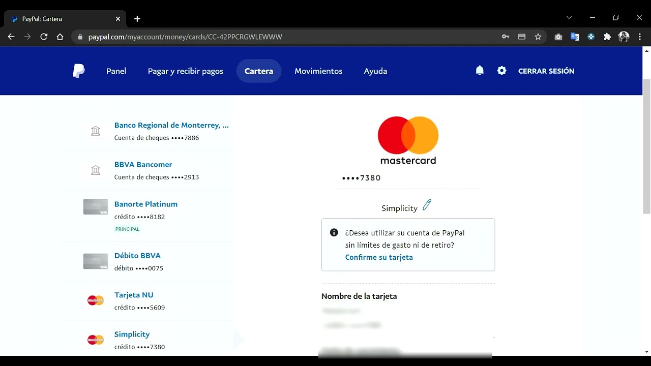 Como Asociar Y Confirmar Tarjeta De Credito O Debito En Paypal Youtube