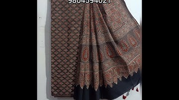 Ajrakh Cotton Handblock Printed Top & Dupatta 9804594021 #ajrakh #ajrak #fashion #suits #trending