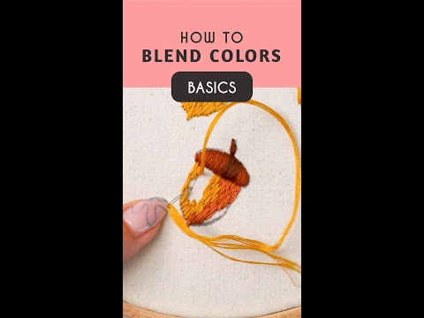 How to Blend Colors - Filling a Shape | Hand Embroidery Tutorial #shorts