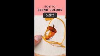 How to Blend Colors - Filling a Shape | Hand Embroidery Tutorial #shorts