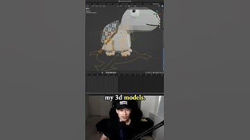 Merging Overlapping Vertices in 3D Modeling - making 3d game character in Blender - 3.4: Dino Turtle
