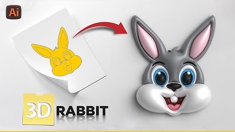 Turn Your Sketch Into 3D Rabbit Character Design in Illustrator For Beginner
