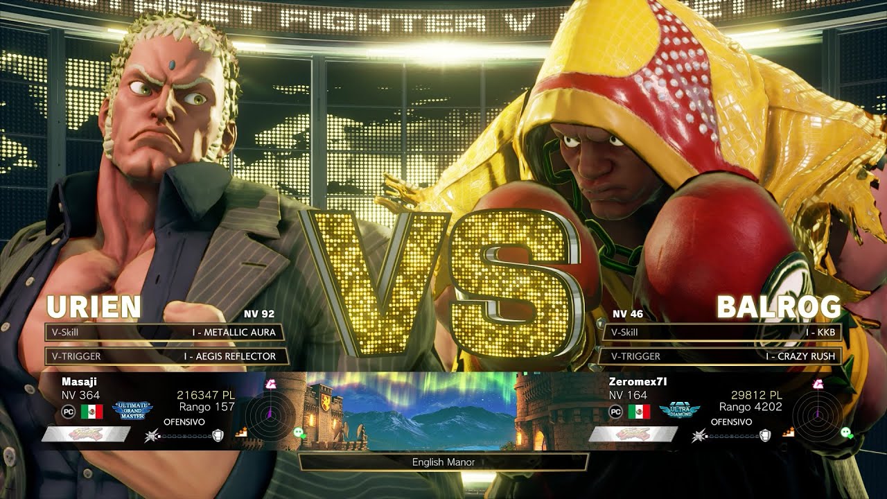 Masaji (Urien) Ultimate Grand Master VS Zeromex7 (Balrog)