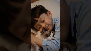 弟を守る実は凄い猫…😱