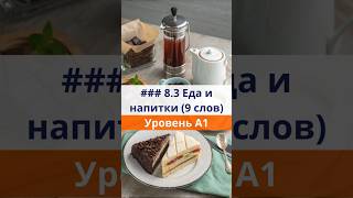 Переведи слова с английского на русский. Еда и напитки.  Уровень A1