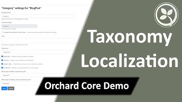 Taxonomy Localization - Orchard Core Demo