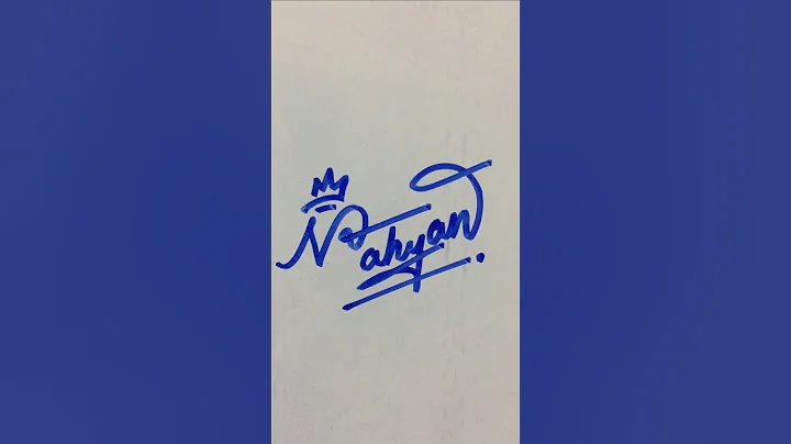 Signature for Nahyan | N letter signature style #shorts #signature #calligraphy