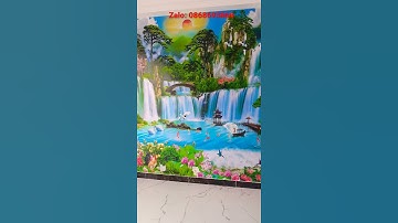 Tranh 3D dán tường sơn thủy hữu tình