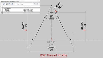 Creating British Standard Pipe Thread Profile (SolidWorks)