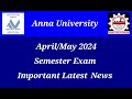 Anna University Semester Exam Result Important Latest News Tamil Vijay Mass Media