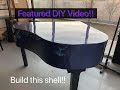 Feature DIY: baby grand piano shell for digital keyboard. Wood work fiberglass auto paint/body work.