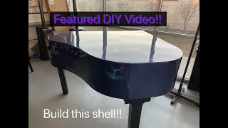 Feature Diy Baby Grand Piano Shell For Digital Keyboard. Wood Work Fibergl Auto Paintbody Work.