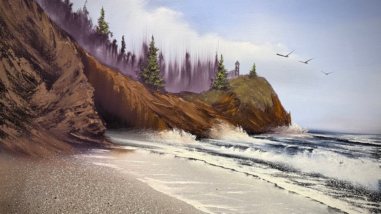 Буквально КАЖДЫЙ ШАГ. Учебник — Cape Disappointment от #PaintWithJosh