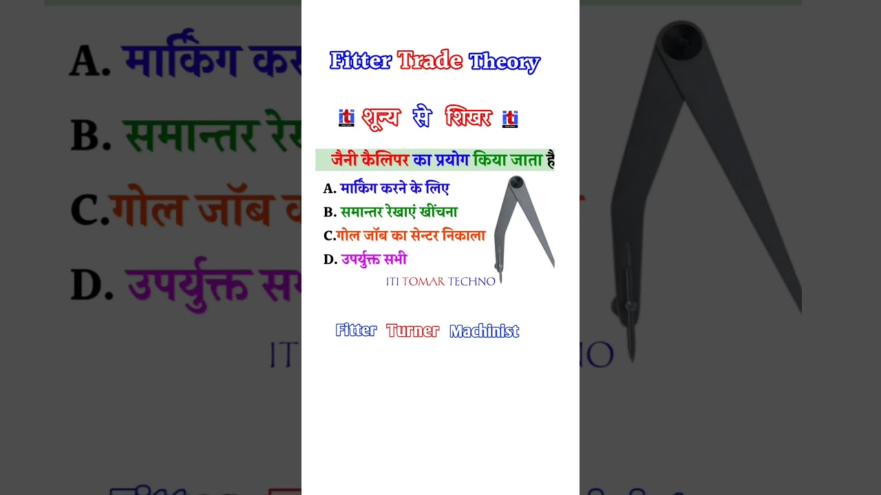 fitter theory | Jenny caliper | fitter trade theory in hindi | iti fitter course | fitter work