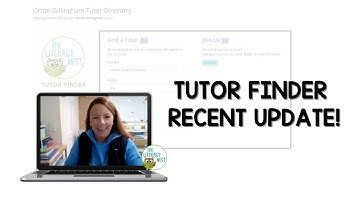 Tutor Finder -  Recent Update! | Emily Gibbons | The Literacy Nest