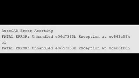 autocad 2018 continous fatal error