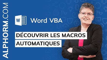 Découvrir les macros automatiques sous Word 2016 VBA - Vidéo Tuto