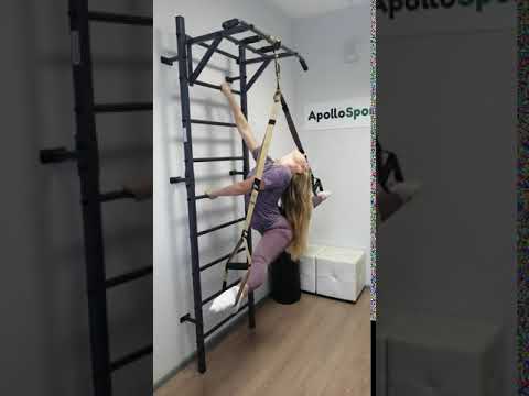 11 летняя юля на шведской стенке фото Упражнения с TRX петлями и растяжка на Шведской стенке Гладиатор ApolloSport - Y