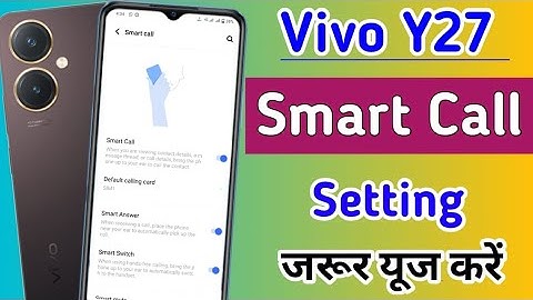 Vivo y27 smart call setting | how to enable smart call setting in Vivo y27