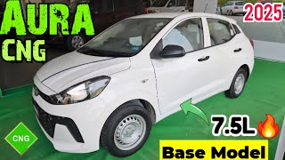 2025 Hyundai AURA E CNG Review Hyundai Aura Base Model On Road Price Offers