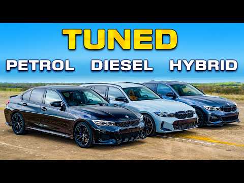 Tuned BMW M340i v M340d v 330e: DRAG RACE