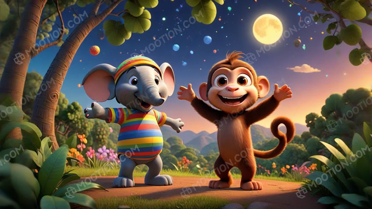 Elephant’s Silly Pajama Dance 🐘💤 | Bedtime Rhyme for Kids | Fun Sleepy-Time Song