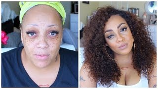 Before & After FULL FACE USING ONLY B.O.M.B (Black Owned Makeup Brands)