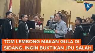 Tom Lembong Makan Gula Rafinasi di Depan Hakim, Ingin Buktikan Jaksa Keliru