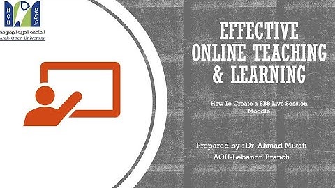 How To Create a BBB Live Session-Moodle