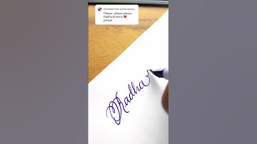 "Radha Krishna" ❤️☘️#cursiveletters #cursive