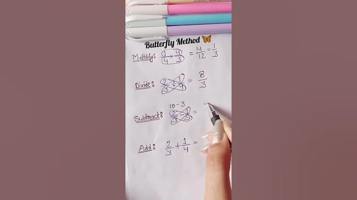 Fractions Butterfly Method #Short Video #Maths