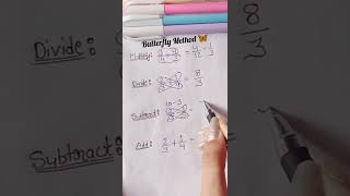 Fractions Butterfly Method #Short Video #Maths screenshot 5